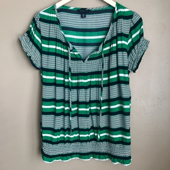 Tommy Hilfiger Tops - [Tommy Hilfiger] Green Stripped Shirt